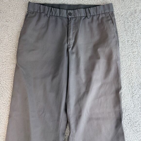 Nike Pants Mens 33x31 Grey Dri-Fit Golf Slacks Flat Front Performance Stretch - Picture 2 of 11